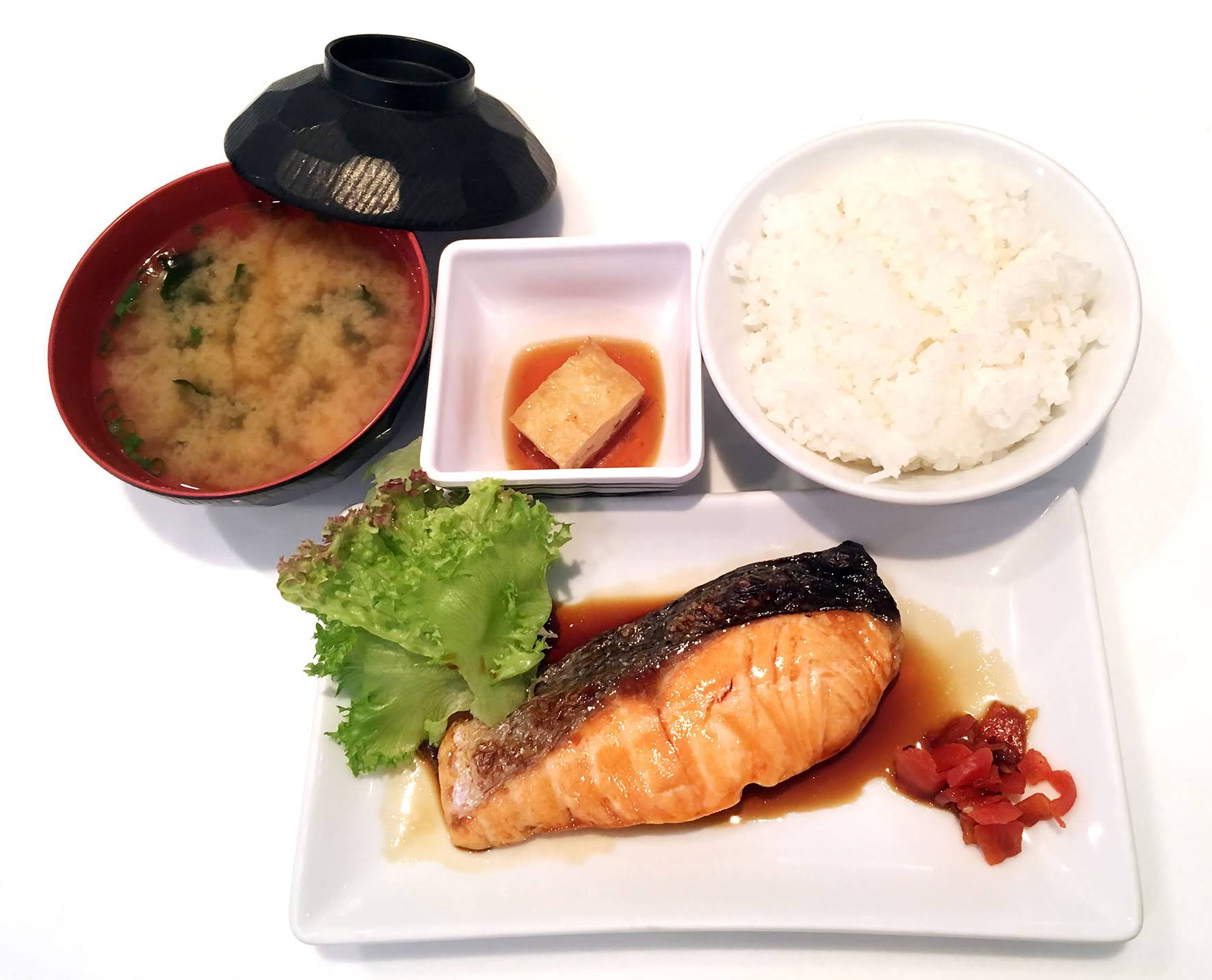 A Kome Shokudo meal served on the table